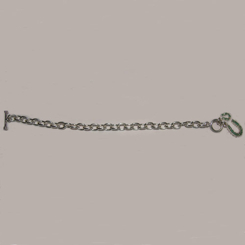 Sterling Silver emerald horseshoe bracelet