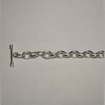 Sterling Silver toggle end of sapphire horseshoe bracelet