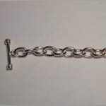 Toggle clasp of Cubic Zirconia horseshoe bracelet