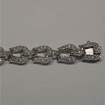 Close up of slot side of horseshoe bracelet clasp