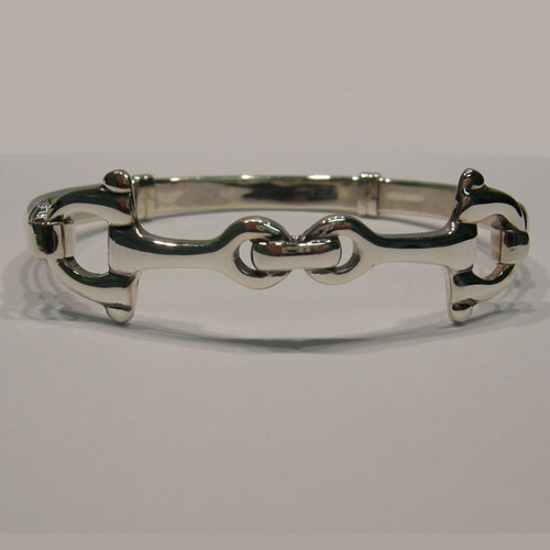 different angle of snaffle bit bangle bracelet