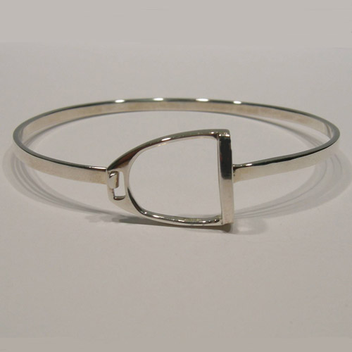 Sterling Silver English stirrup bangle bracelet