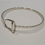 side view of stirrup bangle bracelet