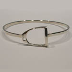 Sterling Silver English stirrup bangle bracelet