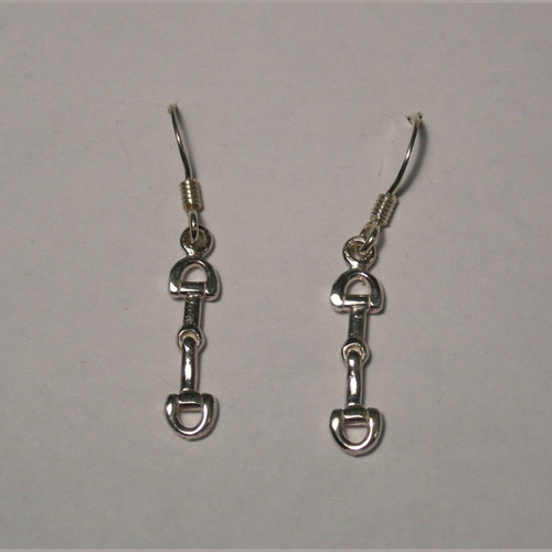 Sterling Silver snaffle bit dangle earrings