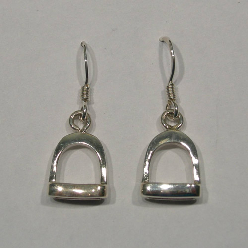Sterling Silver English stirrup earrings