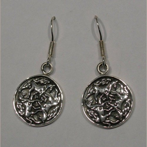 Sterling Silver Celtic horse knot earrings