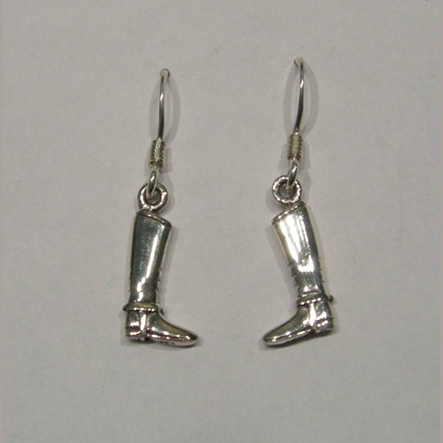 Sterling Silver English riding boots earrings