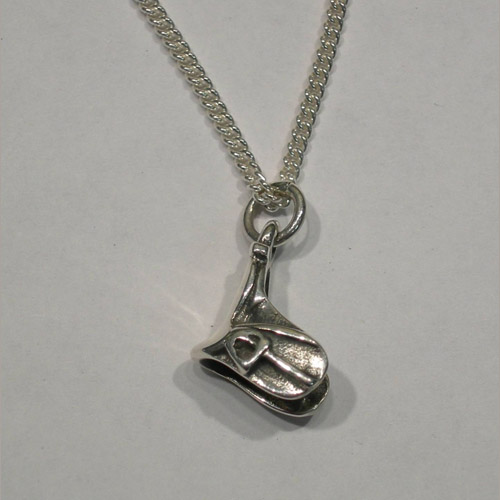 Sterling Silver Dressage saddle necklace