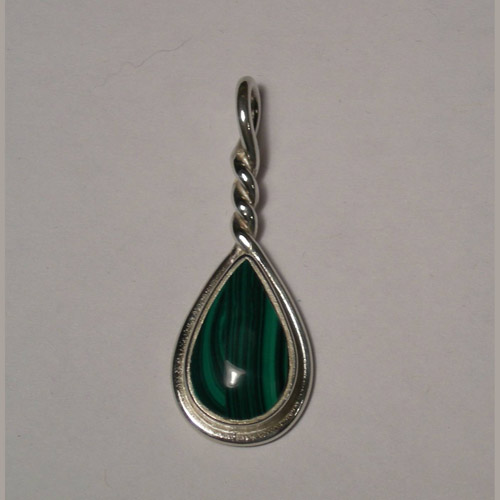 Sterling Silver Malachite pendant