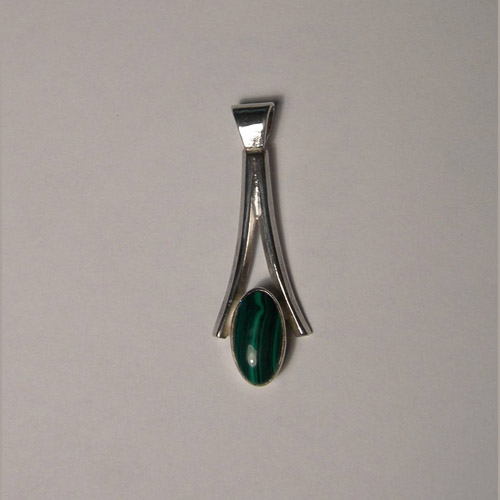 Sterling Silver Malachite pendant
