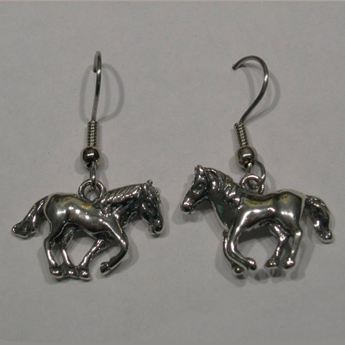 Sterling Silver galloping horses dangle earrings