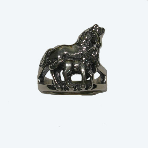 Sterling Silver mare and foal ring