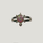 Sterling Silver Opal Turtle ring