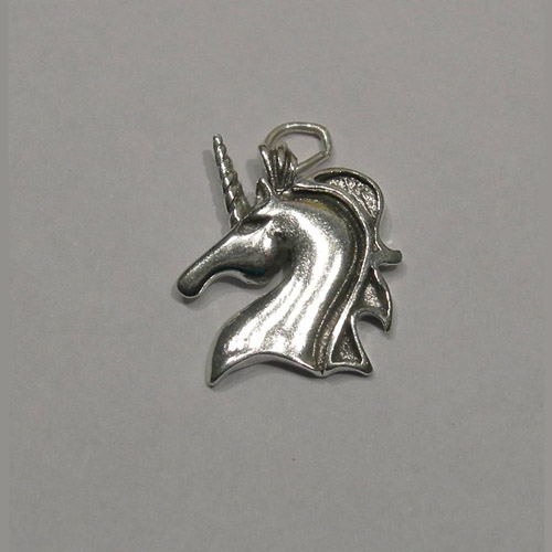 Sterling Silver unicorn head pendant