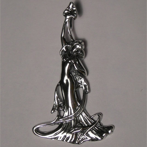 Sterling Silver Victorian maiden fairy pendant