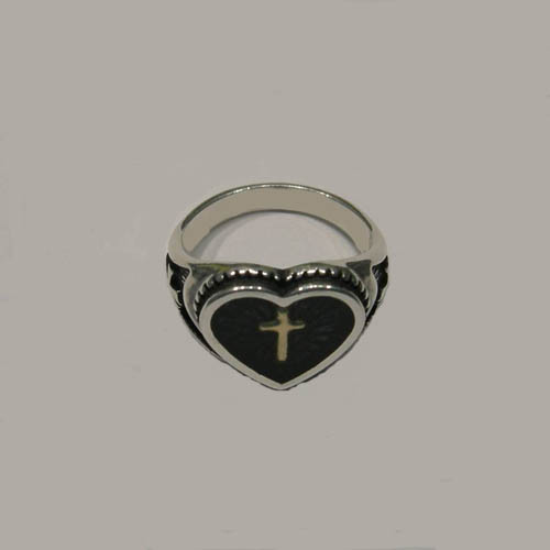 different view of cross in heart ring