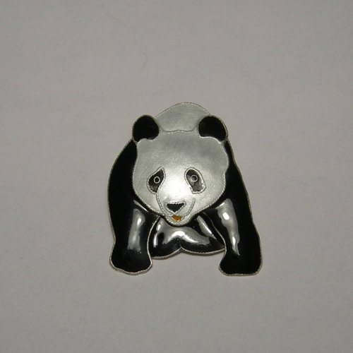 Sterling Silver and enamel Giant Panda pin