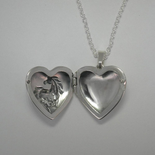 inside of galloping horse locket