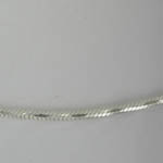 close up of Sterling Silver diamond cut snake chain