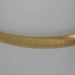 close up of 6mm 14 kt yg Omega chain