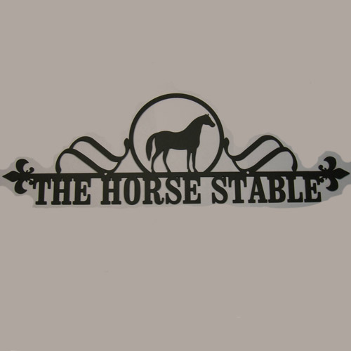 Wrought Iron Horse House Plaque
