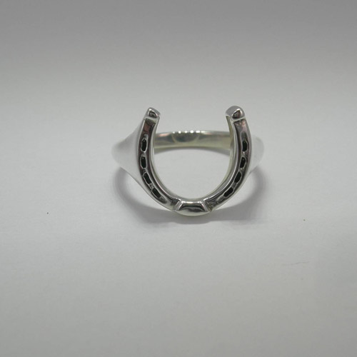Sterling Silver large horseshoe ring