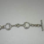 toggle part of clasp of Sterling Silver snaffle bit bracelet