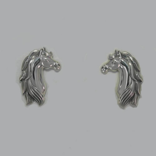 Sterling Silver small horse head post earrings