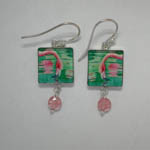 Sterling Silver other side of Tropical Beauty dangle earrings