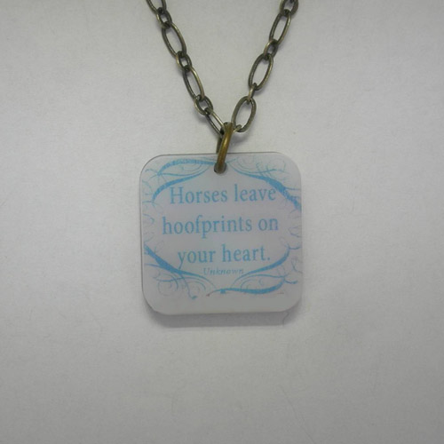 back of two horses necklace