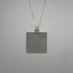 Sterling Silver back of photo necklace