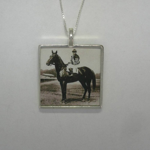 Sterling Silver large photo necklace