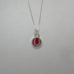 opposite side of reversible mini circle horseshoe necklace