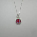 opposite side of mini circle horseshoe necklace