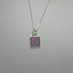 opposite side of mini square horseshoe necklace