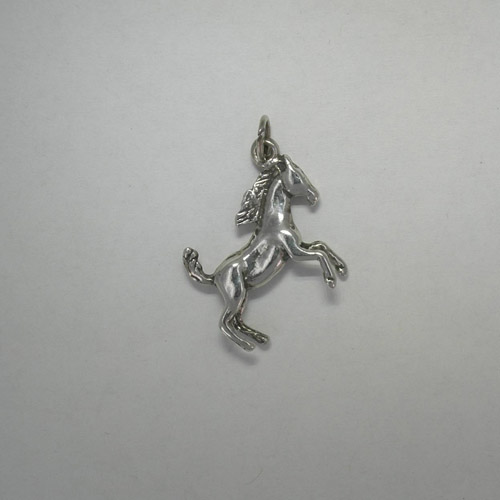 Sterling Silver rearing horse pendant