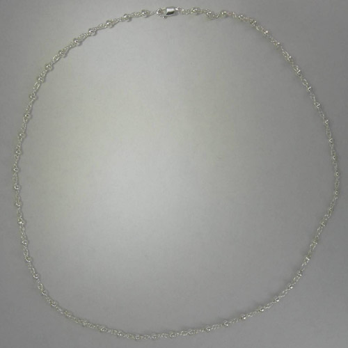 Sterling Silver rope with beads chain