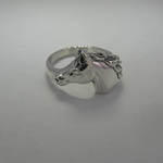 side view of Sterling Silver horse head ring