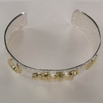 side view of Pewter horse head cuff bracelet